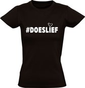 Doeslief t-shirt | respect | vrede | liefde  | cadeau | Zwart