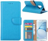 LuxeBass Hoesje geschikt voor Samsung Galaxy A8 (2018) - Bookcase Turquoise- portemonnee hoesje - telefoonhoes - gsm hoes - telefoonhoesjes