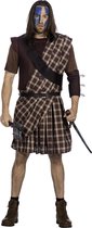 Wilbers - Landen Thema Kostuum - Schotse Strijder Highlands - Man - bruin - Maat 56-58 - Carnavalskleding - Verkleedkleding