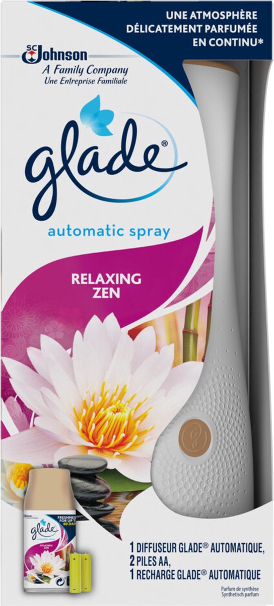 4x Glade Automatische Spray Houder Relaxing Zen 269 ml