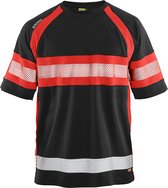 Blaklader UV-T-shirt High Vis 3337-1051 - Zwart/High Vis Rood - XL