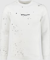 Ballin Amsterdam -  Heren Slim Fit   Sweater  - Wit - Maat XS