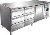 Koeltafel | 1 deur en 6 laden | Compressor uitneembaar | Saro | 323-10719