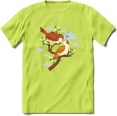 Lovebirds - Valentijn T-Shirt | Grappig Valentijnsdag Cadeautje voor Hem en Haar | Dames - Heren - Unisex | Kleding Cadeau | - Groen - XXL