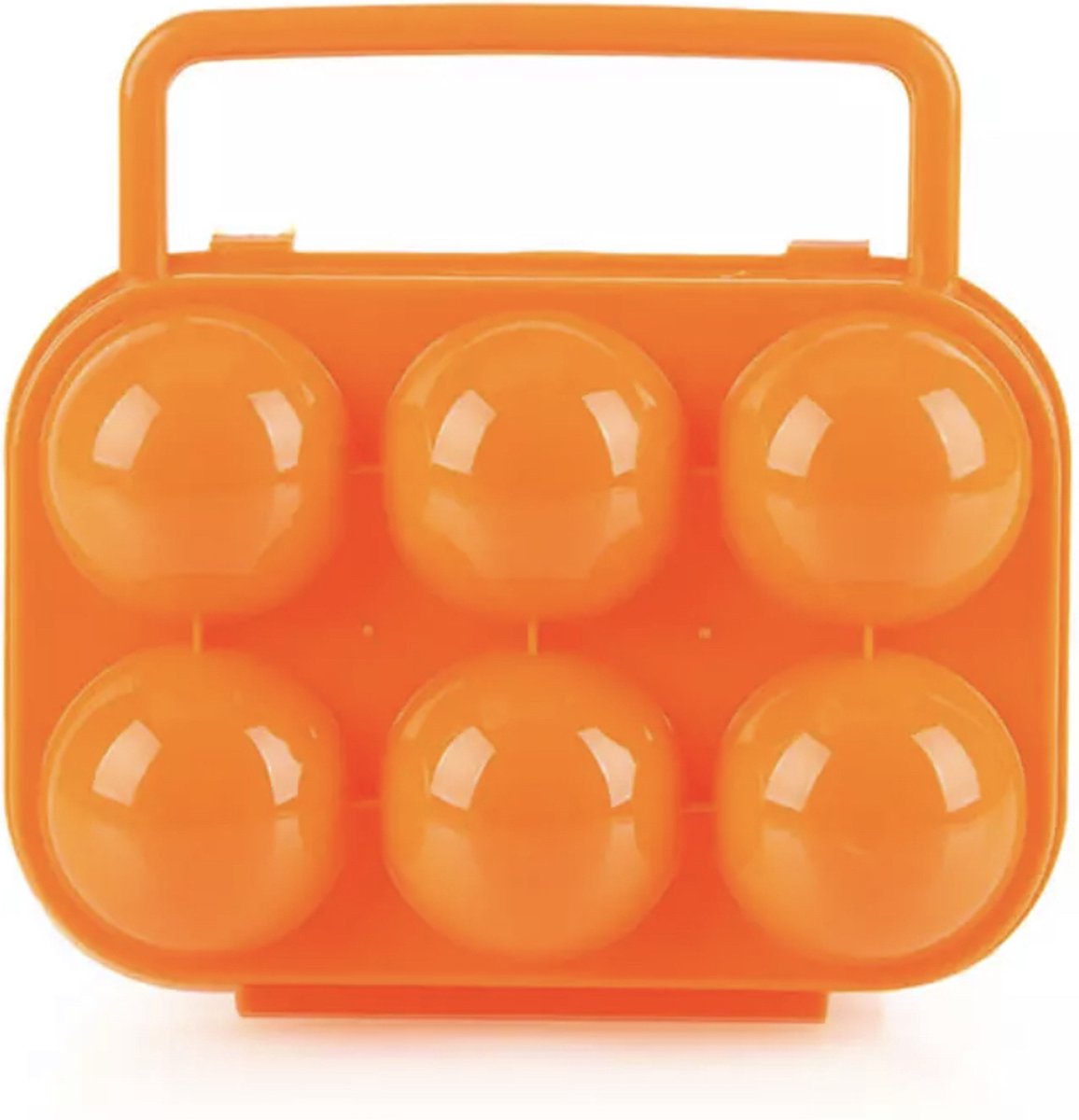 John Grouse - opbergdoos eieren - lunchbox met handvat - 6 eieren houder - oranje