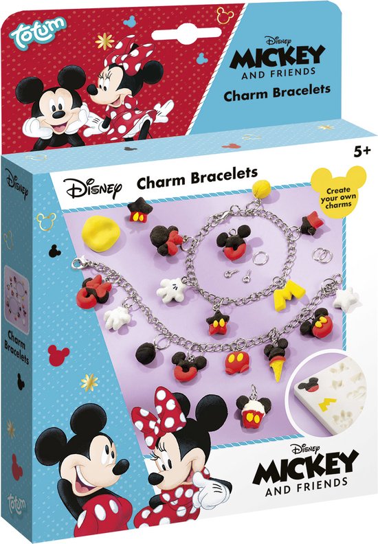 Gehoorzaam Gentleman vriendelijk Barcelona Totum Disney Mickey & Minnie - 2 bedel armbandjes maken met foam dough -  sieradenset... | bol.com