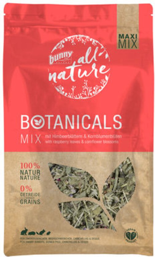 Bunny Nature Botanicals Konijnensnack Frambozenblad & Korenbloem 400 gr