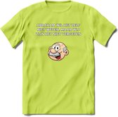 Abraham wil het zelf niet weten T-Shirt | Grappig Abraham 50 Jaar Verjaardag Kleding Cadeau | Dames – Heren - Groen - XL