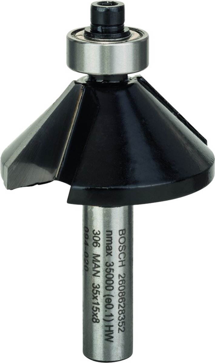 Bosch - Fase-/V-groeffrees 8 mm, B 11 mm, L 15 mm, G 56 mm, 45° - Bosch
