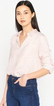 LOLALIZA Gestreept hemd - Licht Roze - Maat 48