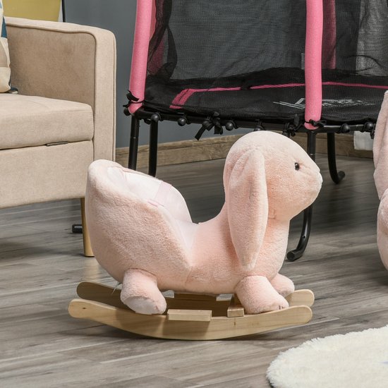 HOMCOM hobbelpaard voor kinderen schommeldier motorfiets 18-36 maanden