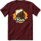 Bierpul T-Shirt | Bier Kleding | Feest | Drank | Grappig Verjaardag Cadeau | - Burgundy - M