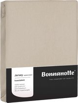Bonnanotte Hoeslaken Jersey Dubbel Stretch Stone 180x220 t/m 200x220