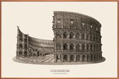 JUNIQE - Poster met kunststof lijst Colosseum -40x60 /Ivoor & Zwart