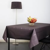 Raved Tafelkleed/Tafelzeil - Vierkant Patroon Antraciet  - 270x140 cm