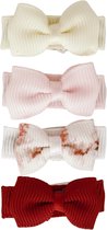 Baby haarspeldjes met strikje - vintage flower | Baby