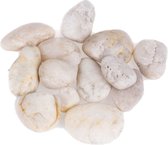 Wit/beige Decoratie/hobby stenen/kiezelstenen 700 gram - 2 a 3 cm wit/beige