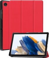 Hoes Geschikt voor Samsung Galaxy Tab A8 Hoes Book Case Hoesje Trifold Cover - Hoesje Geschikt voor Samsung Tab A8 Hoesje Bookcase - Rood