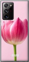 6F hoesje - geschikt voor Samsung Galaxy Note 20 Ultra -  Transparant TPU Case - Pink Tulip #ffffff