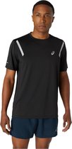 Asics Lite-Show SS Top 2011C017-001, Mannen, Zwart, T-shirt, maat: L