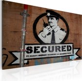Schilderij - Secured (Banksy).