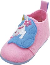 Playshoes Pantoffels Eenhoorn Meisjes Vilt/textiel Roze/blauw Mt 22