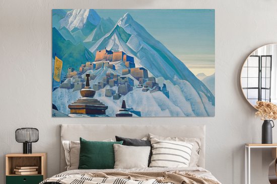 Tableau sur toile Tibet Himalaya - Peinture de Nicholas Roerich - 180x120 cm - Décoration murale XXL