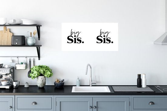 Stickers muraux - Sticker Foil - Big Sis - Proverbes - Big Sister - Citations - Sisters - 80x40 cm - Film Adhésif - Stickers muraux Chambre Enfant - Papier Peint Auto-Adhésif