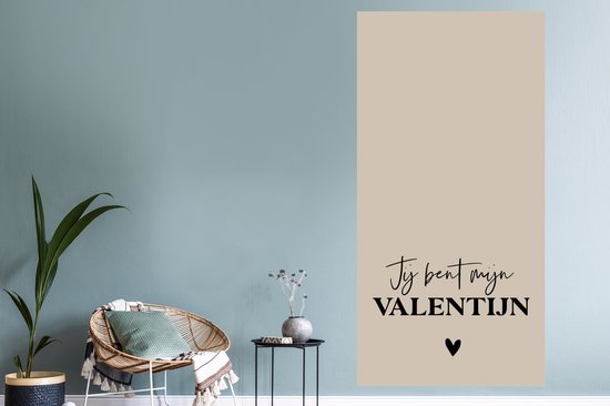 Stickers muraux - Citations - Tu es ma Valentine - Relation - Proverbes - 80x160 cm - Film adhésif