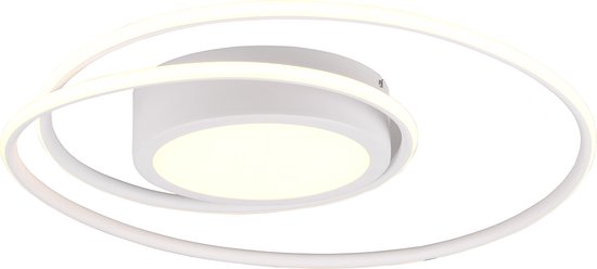 LED Plafondlamp - Plafondverlichting - Iona Yivon - 56W - Aanpasbare Kleur - Afstandsbediening - Dimbaar - Rond - Mat Wit - Aluminium