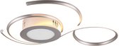 LED Plafondlamp - Plafondverlichting - Trion Jivino - 36W - Aanpasbare Kleur - Dimbaar - Rond - Mat Nikkel - Aluminium