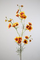 Kunstbloem - Helenium - zonnekruid - topkwaliteit decoratie - 2 stuks - zijden bloem - oranje/rood - 84 cm hoog