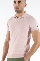 P&S Heren gebreide polo-LUCA-Pink-S