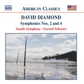 Seattle Symphony Orchestra, Gerhard Schwarz - Diamond: Symphonies No.2 & 4 (CD)