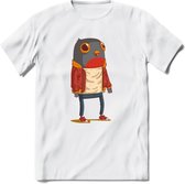 Casual vogel quote T-Shirt Grappig | Dieren vogels Kleding Kado Heren / Dames | Animal Skateboard Cadeau shirt - Wit - XL