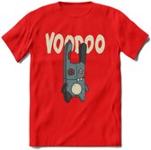 Voodoo pop T-Shirt Grappig | Halloween Kleding Kado Heren / Dames | Animal Skateboard Cadeau shirt - Rood - XL