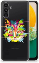 Mobiel Case Samsung Galaxy A13 5G | Samsung Galaxy A04s GSM Hoesje Doorzichtig Cat Color