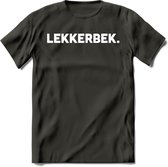 Lekkerbek - Snack T-Shirt | Grappig Verjaardag Kleding Cadeau | Eten En Snoep Shirt | Dames - Heren - Unisex Tshirt | - Donker Grijs - XXL