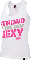 Womens Vest Strong Is The New Sexy White (MPLVST432) S