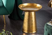 Table d'appoint en alliage d'aluminium en métal fait à la main 46cm conception martelée d'or