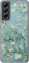 Geschikt voor Samsung Galaxy S21 FE hoesje - Amandelbloesem - Van Gogh - Kunst - Siliconen Telefoonhoesje