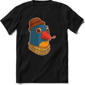Opa papegaai T-Shirt Grappig | Dieren vogel Kleding Kado Heren / Dames | Animal Skateboard Cadeau shirt - Zwart - 3XL