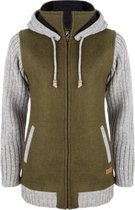 Gebreid Wollen Vest Dames met voering - W Baseball ZH Olive XXL