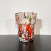 Design Pot CONIC - Fidrio MIXED COLOURS - glas, mondgeblazen - diameter 13 cm hoogte 16 cm