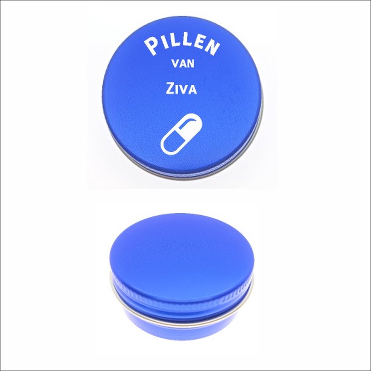 Goedkoopste Pillen Blikje Met Naam Gravering - Ziva