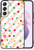 Leuk TPU Back Cover Geschikt voor Samsung Galaxy S22 Telefoon Hoesje met Zwarte rand Dots