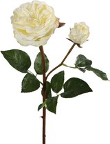Viv! Home Luxuries Garden Rose - zijden bloem - crème - topkwaliteit
