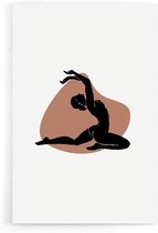 Walljar - Yoga Stamp - Muurdecoratie - Poster