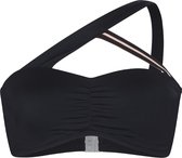 LingaDore One shoulder bandeau Bikini - 7105P - Zwart - 42