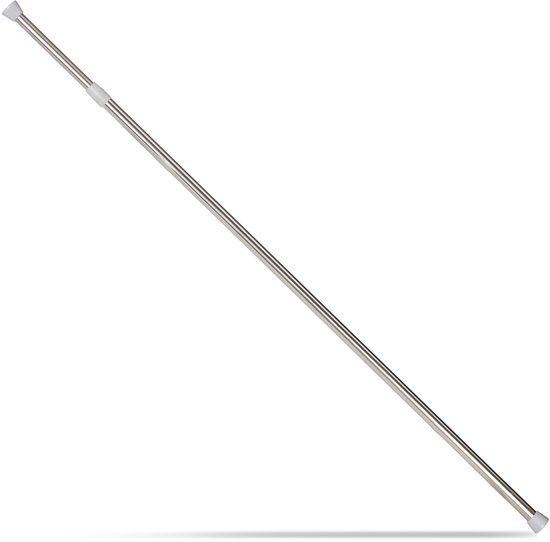 Tringle à rideau télescopique en acier inoxydable sans perçage - Tringle de douche 110-200 cm Tringle de douche Argent extensible